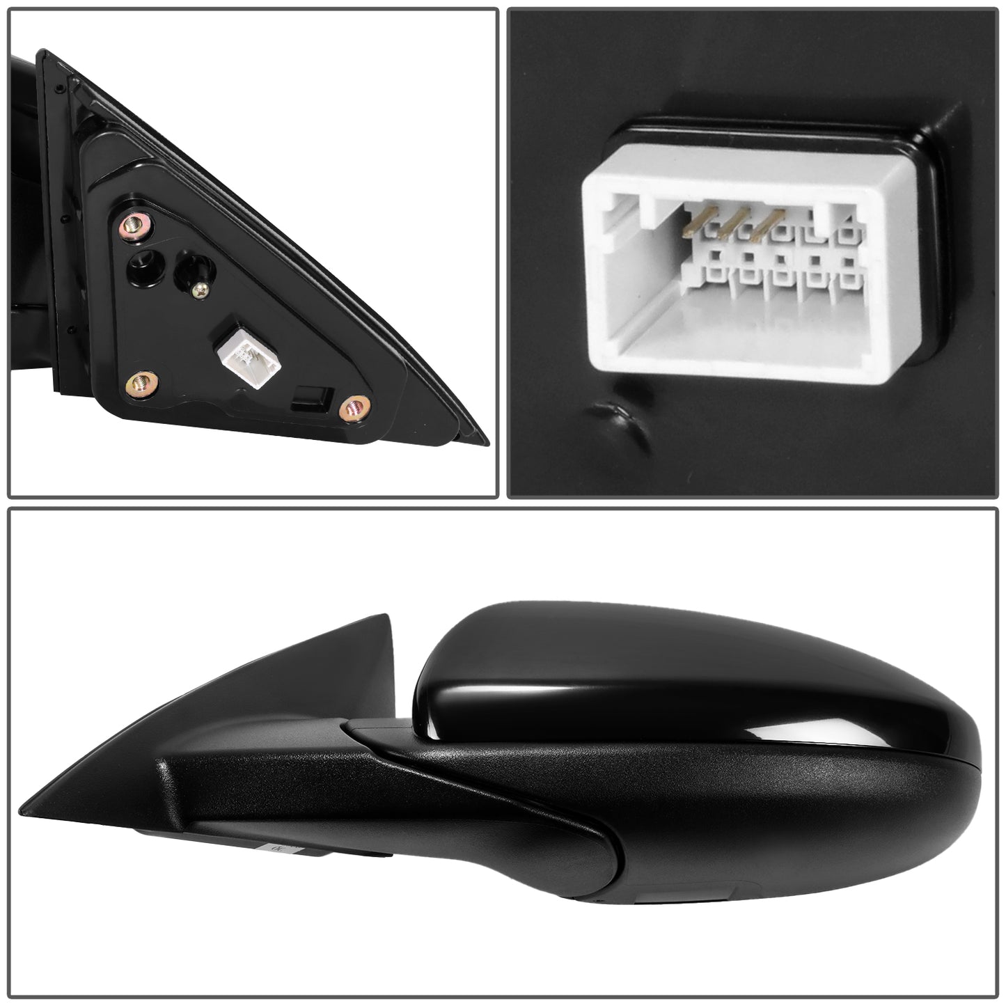 RETROVISOR MIRROR - OE STYLE - KIA FORTE 19-24 - WITH POWER - DRIVER SIDE - PAINT TO MATCH - BLACK