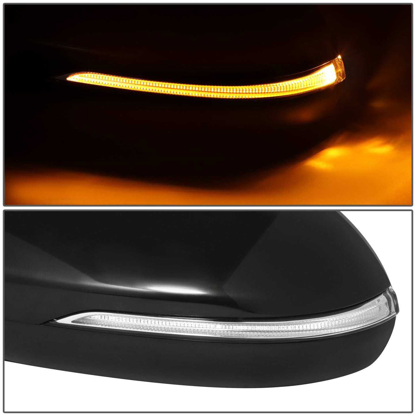 RETROVISOR MIRROR - OE STYLE - KIA OPTIMA 16-20 - WITH POWER FOLD WITH HEATED GLASS WITH BLIND SPOT - WITHOUT HYBRID - DRIVER SIDE - PAINT TO MATCH - BLACK