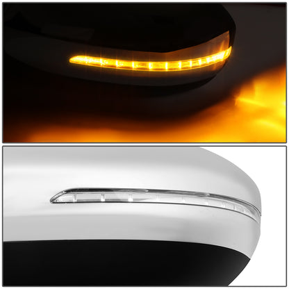 RETROVISOR MIRROR - OE STYLE - KIA OPTIMA 14-15 - WITH POWER FOLD WITH HEATED GLASS WITH TURN SIGNAL WITH BLIND SPOT - CHROME COVER - DRIVER SIDE - SMOOTH - CHROME / BLACK