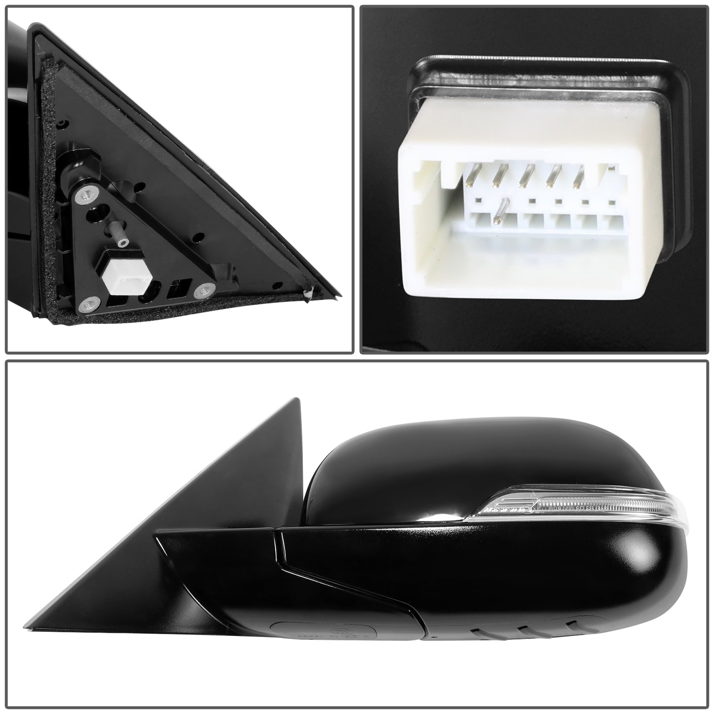 RETROVISOR MIRROR - OE STYLE - KIA SOUL 14-19 - WITH POWER FOLD WITH HEATED GLASS WITH TURN SIGNAL - DRIVER SIDE - PAINT TO MATCH - BLACK