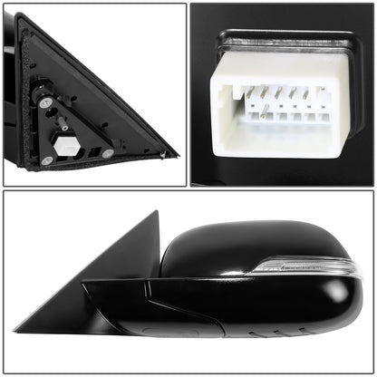 RETROVISOR MIRROR - OE STYLE - KIA SOUL 14-19 - WITH POWER FOLD WITH HEATED GLASS WITH TURN SIGNAL - DRIVER SIDE - PAINT TO MATCH - BLACK