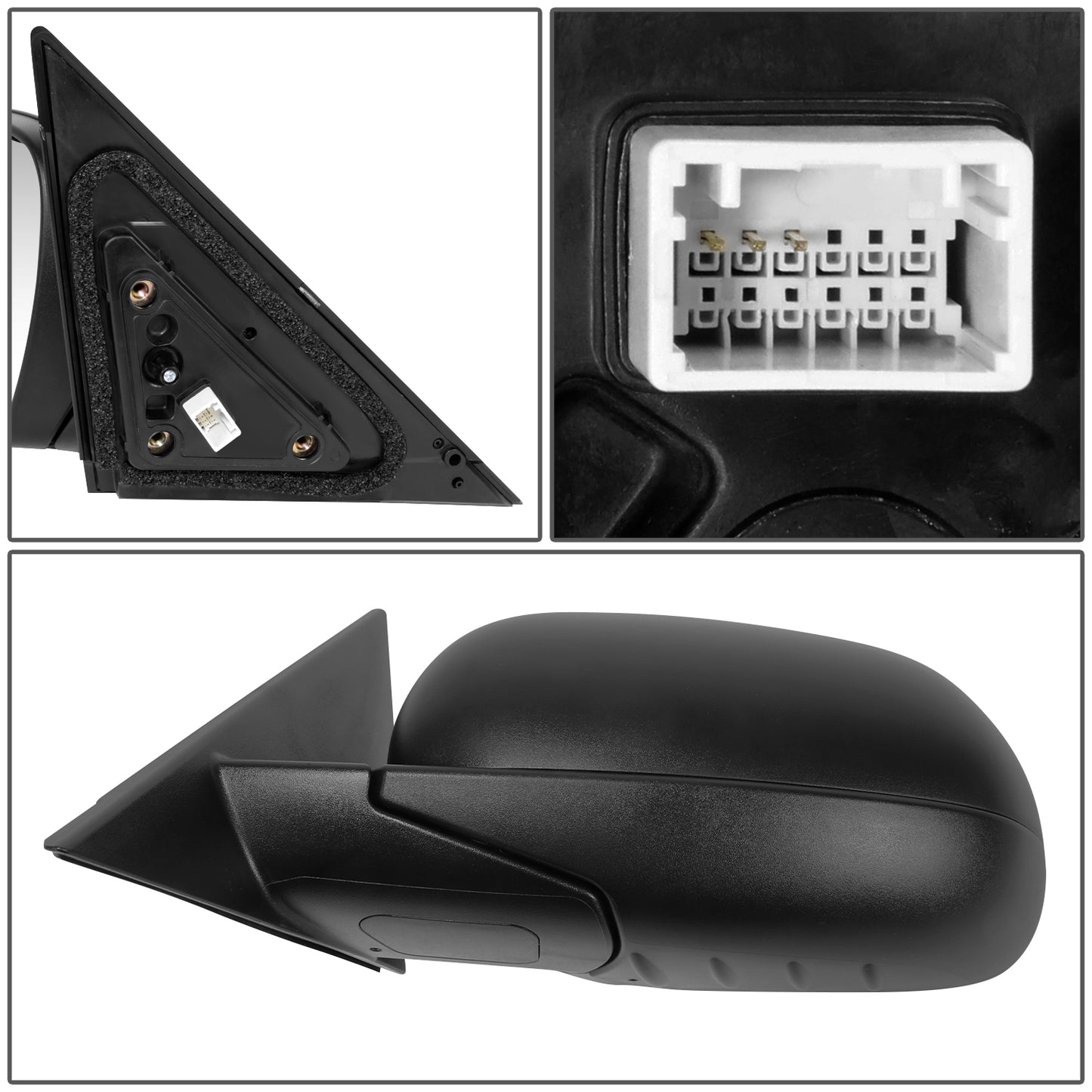 RETROVISOR MIRROR - OE STYLE - KIA SOUL 20-22 - WITH POWER FOLD WITH HEATED GLASS WITH TURN SIGNAL WITH BLIND SPOT - DRIVER SIDE - PAINT TO MATCH - BLACK