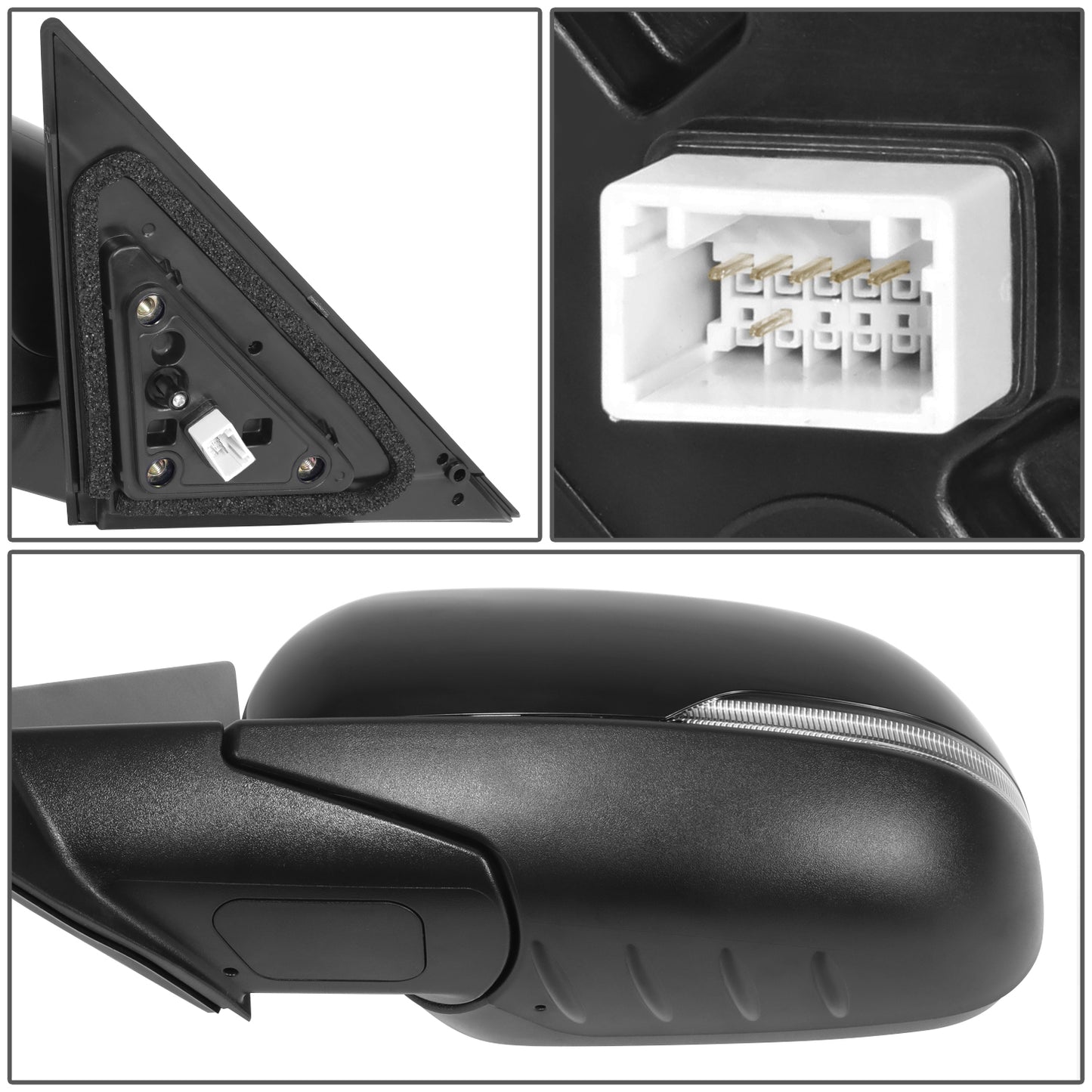 RETROVISOR MIRROR - OE STYLE - KIA SOUL 2020-2022 - WITH POWER WITH HEATED GLASS WITH TURN SINGAL - DRIVER LEFT SIDE - BLACK