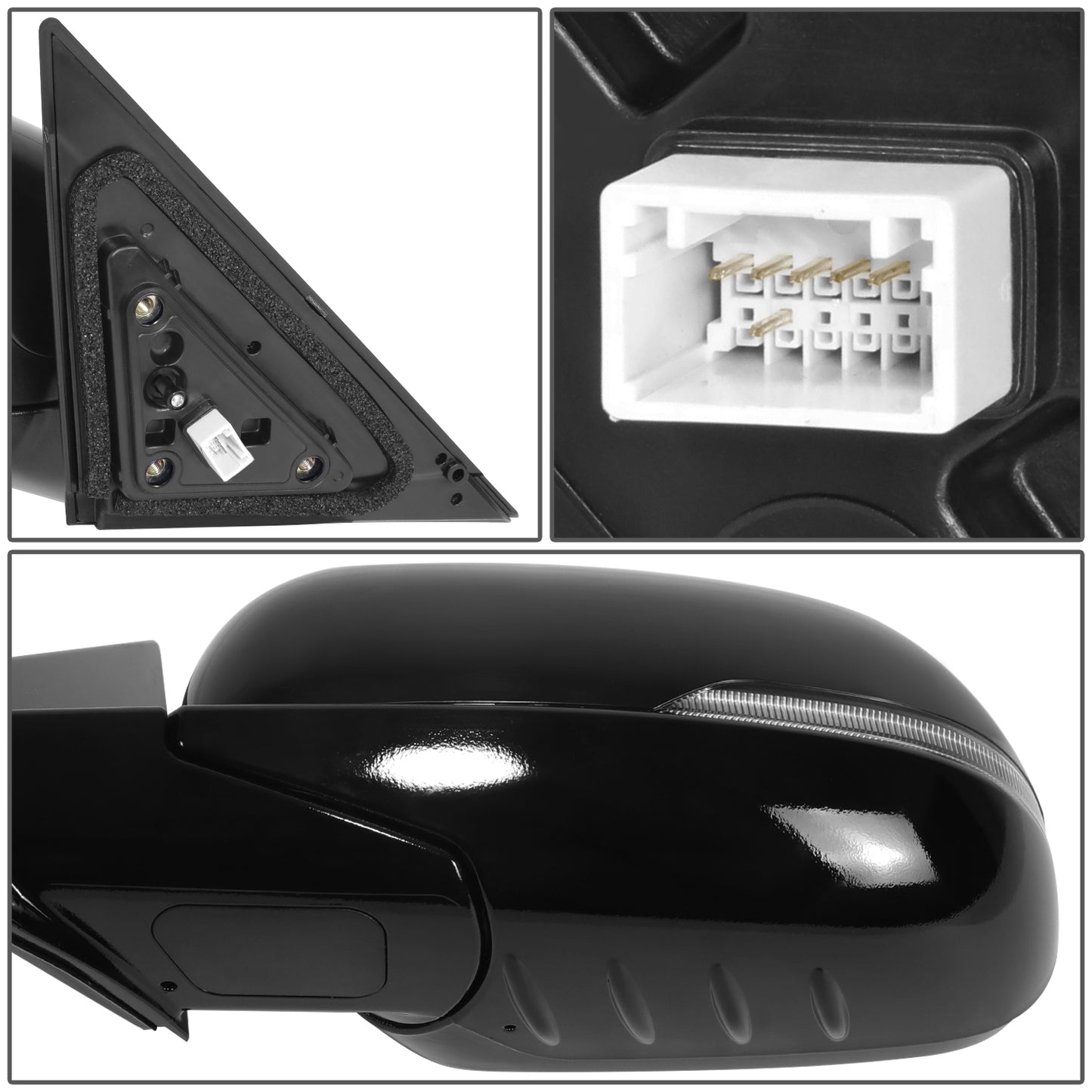 RETROVISOR MIRROR - OE STYLE - KIA SOUL 2020-2024 - WITH POWER WITH HEATED GLASS - DRIVER LEFT SIDE - BLACK