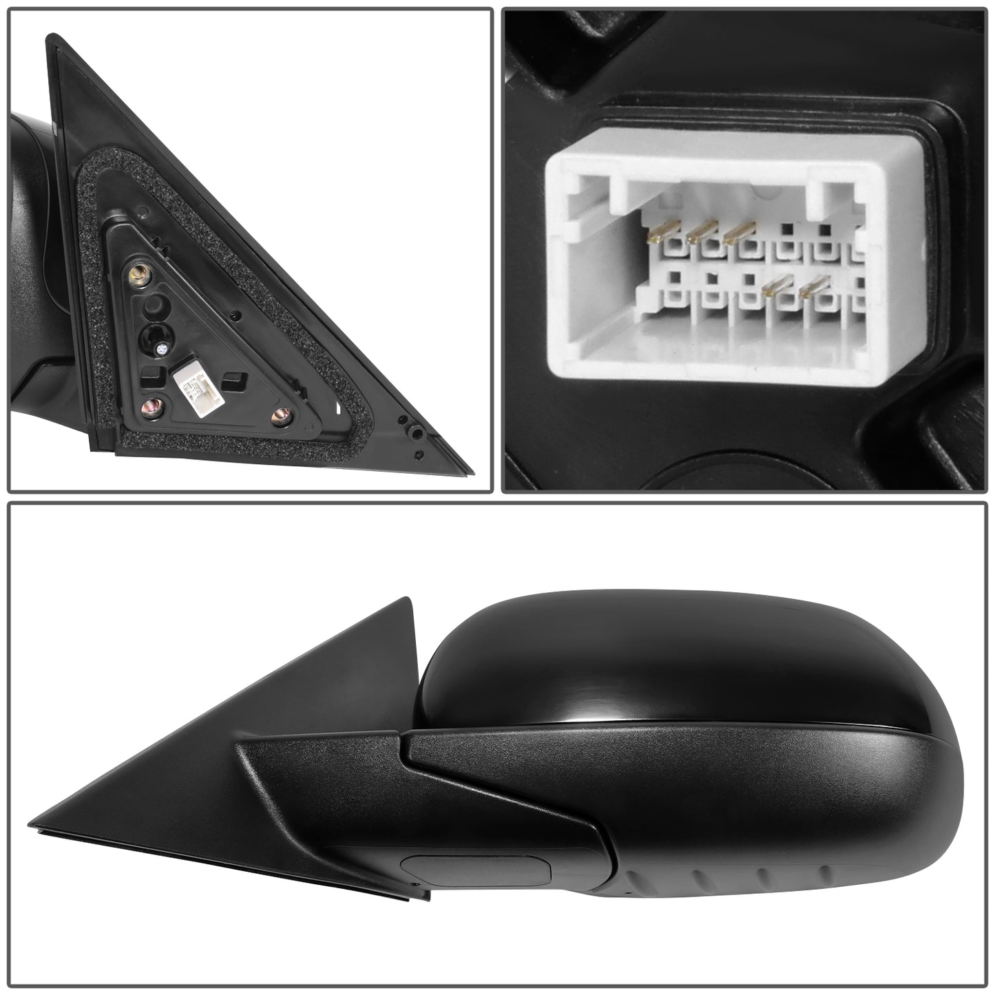 RETROVISOR MIRROR - OE STYLE - KIA SOUL 20-24 - WITH POWER WITH BLIND SPOT - DRIVER SIDE - PAINT TO MATCH - BLACK