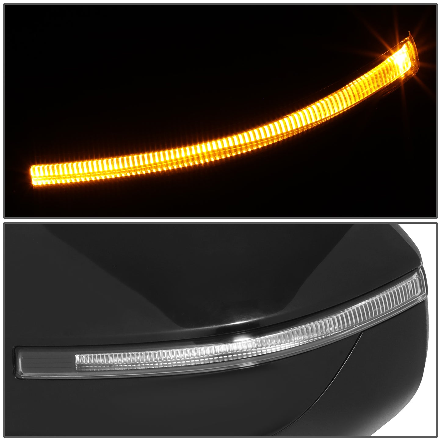 RETROVISOR MIRROR - OE STYLE - KIA TELLURIDE 2020-2024 - WITH POWER WITH HEATED GLASS WITH BLIND SPOT - DRIVER LEFT SIDE - BLACK