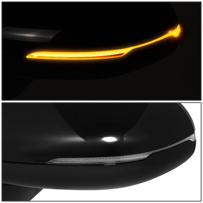 RETROVISOR MIRROR - OE STYLE - KIA K5 21-24 - WITH POWER WITH HEATED GLASS WITH BLIND SPOT WITH TURN SIGNAL - FOR GT - DRIVER SIDE - PAINT TO MATCH - BLACK