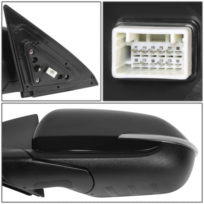 RETROVISOR MIRROR - OE STYLE - KIA SELTOS 2021-2024 - WITH POWER WITH HEATED GLASS WITH BLIND SPOT - DRIVER LEFT SIDE - BLACK