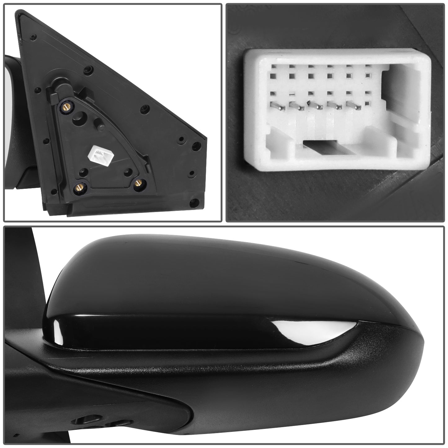 RETROVISOR MIRROR - OE STYLE - KIA RIO 21-23 - WITH POWER WITH HEATED GLASS - DRIVER SIDE - PAINT TO MATCH - BLACK