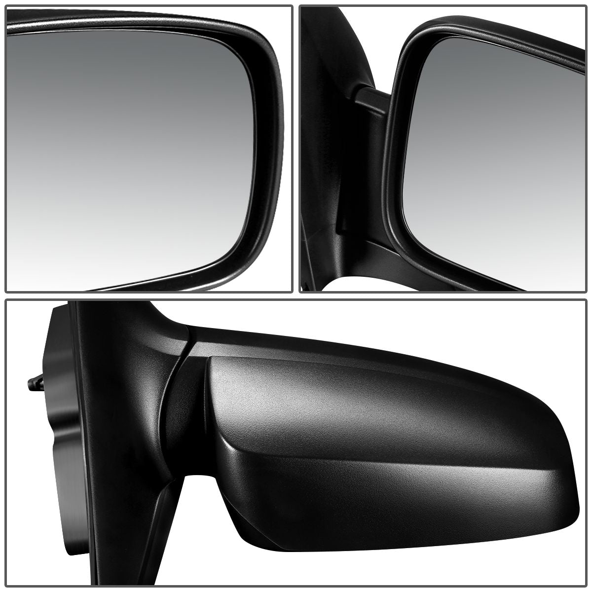 RETROVISOR MIRROR - OEM - 03-09 KIA SORENTO BASE LX - POWERED - HEATED - TEXTURED - BLACK - RIGHT