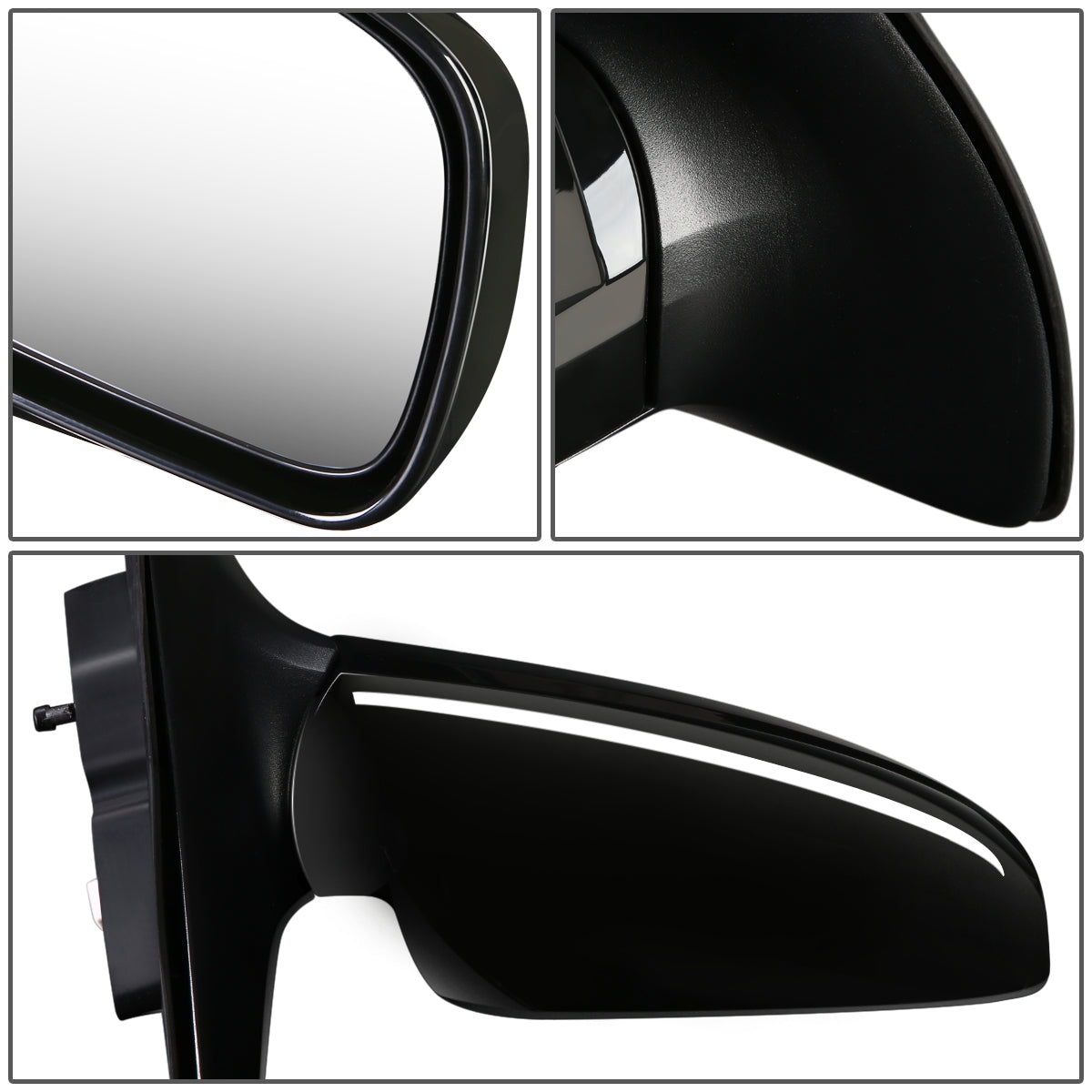 RETROVISOR MIRROR - OEM - 03-09 KIA SORENTO EX - POWERED - HEATED - TEXTURED - BLACK - RIGHT