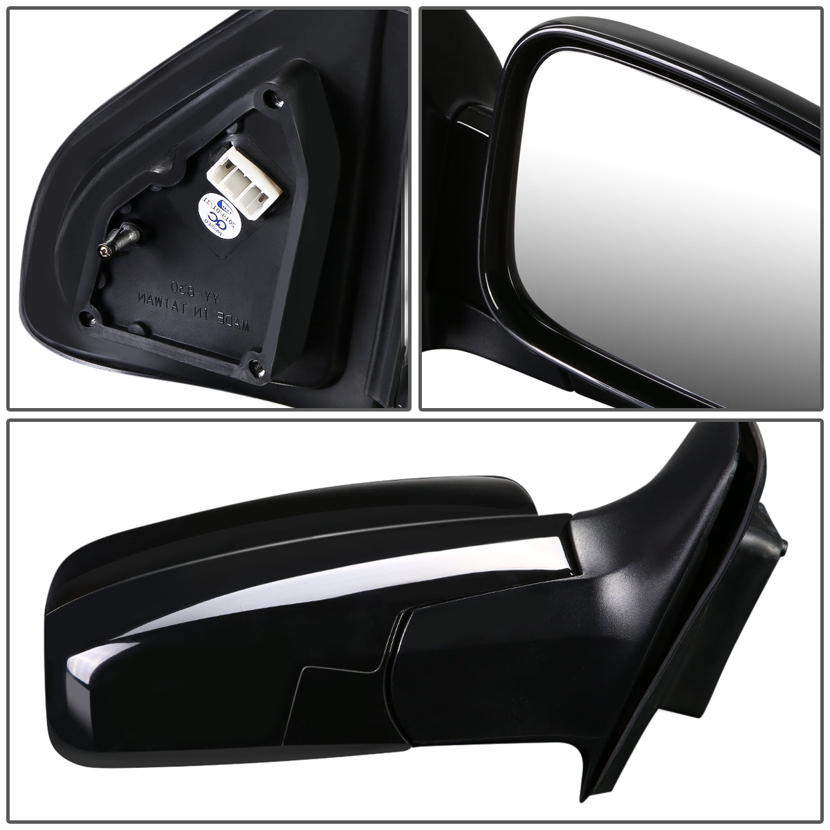 RETROVISOR MIRROR - OEM - 03-09 KIA SORENTO EX - POWERED - HEATED - TEXTURED - BLACK - RIGHT