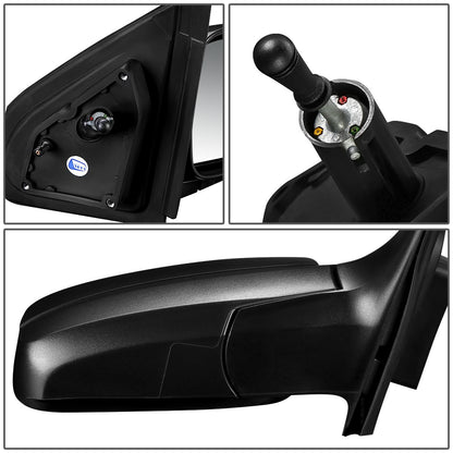 RETROVISOR MIRROR - OEM - 03-09 KIA SORENTO - MANUAL - TEXTURED - BLACK - RIGHT