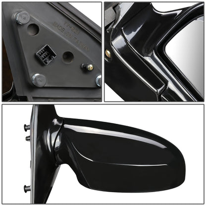 RETROVISOR MIRROR - OEM - 04-09 KIA SPECTRA 2.0L / 05-09 KIA SPECTRA5 - POWERED - HEATED - PAINTABLE - BLACK - RIGHT