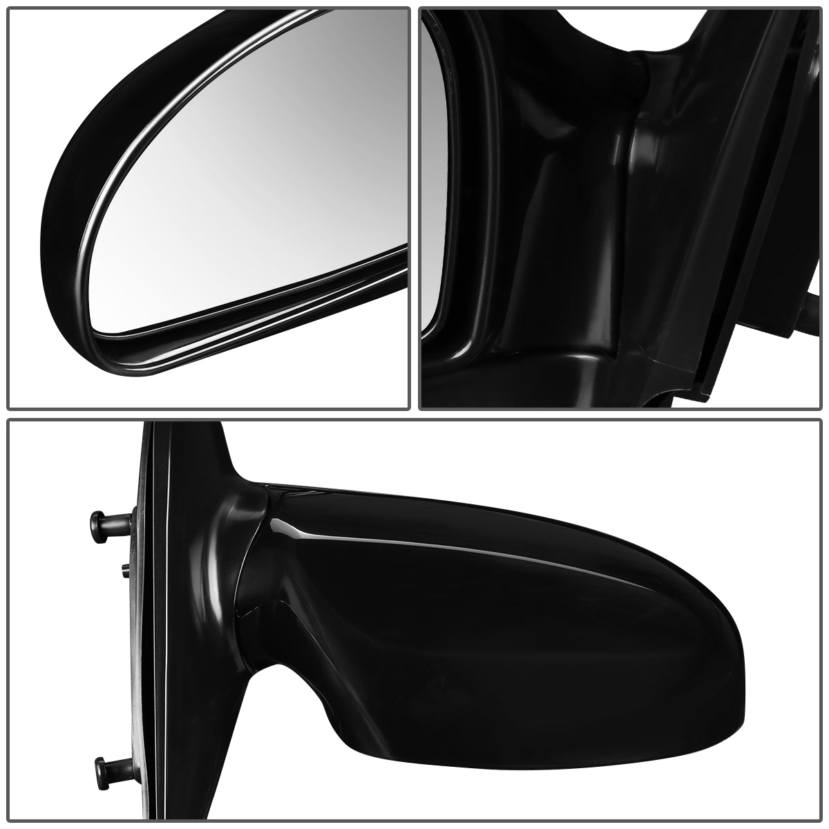 RETROVISOR MIRROR - OEM - 04-09 KIA SPECTRA 2.0L / 05-09 KIA SPECTRA5 - POWERED - HEATED - PAINTABLE - BLACK - RIGHT