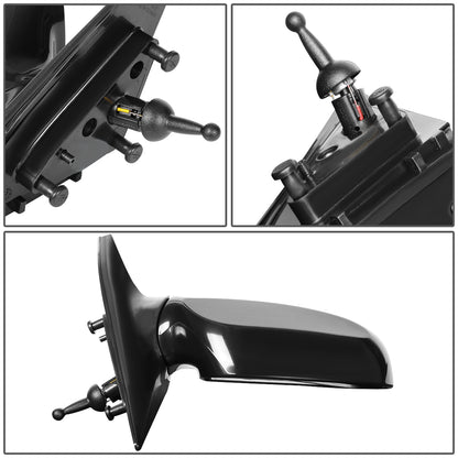 RETROVISOR MIRROR - OEM - 04-09 KIA SPECTRA 2.0L / 05-09 KIA SPECTRA5 - MANUAL - PAINTABLE - BLACK - RIGHT