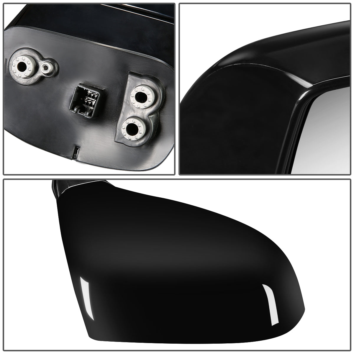 RETROVISOR MIRROR - OEM - 07-12 KIA RONDO - POWERED - HEATED - PAINTABLE - BLACK - RIGHT