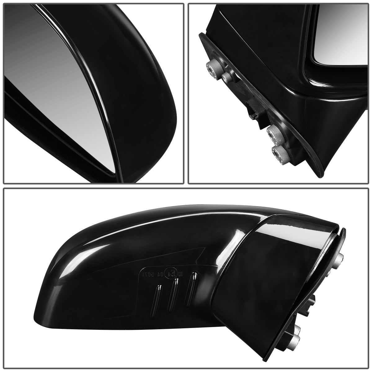 RETROVISOR MIRROR - OEM - 07-12 KIA RONDO - POWERED - PAINTABLE - BLACK - RIGHT
