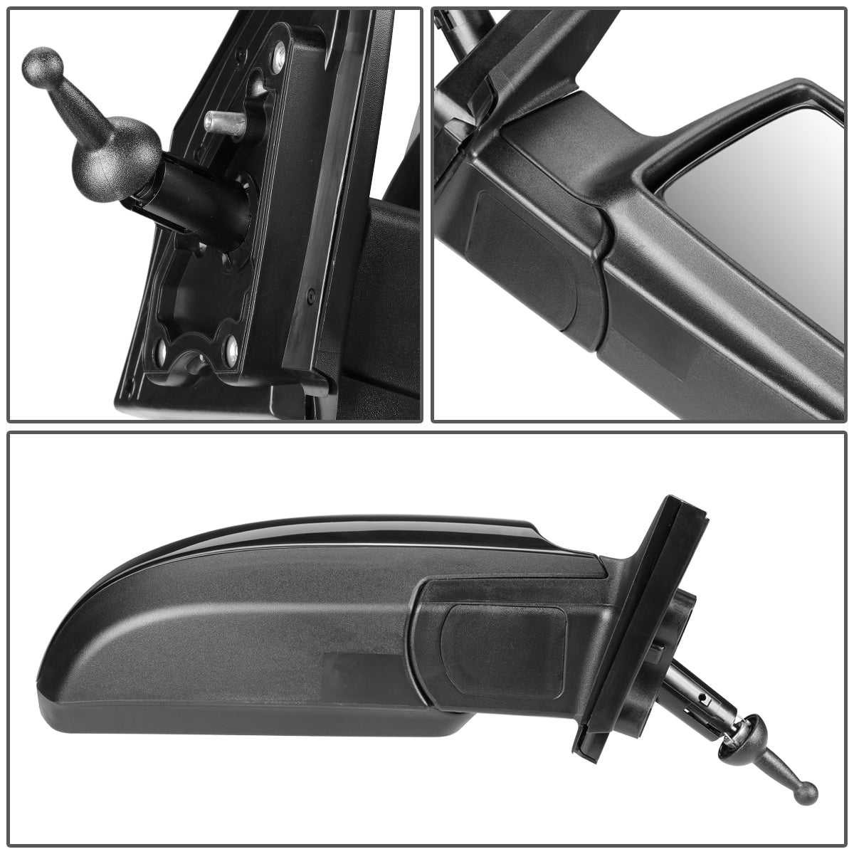 RETROVISOR MIRROR - OEM - 06-09 KIA RIO / 06-09 KIA RIO5 - MANUAL - PAINTABLE - BLACK - RIGHT