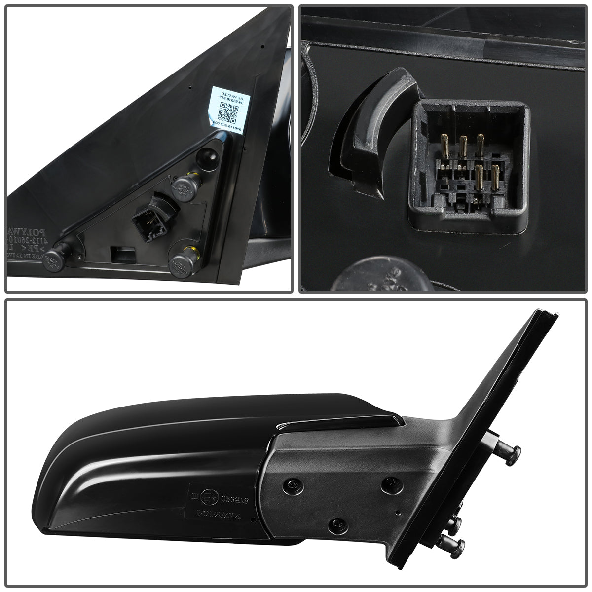 RETROVISOR MIRROR - OEM - 06-10 KIA OPTIMA / 06-10 KIA MAGENTIS - POWERED - HEATED - PAINTABLE - BLACK - RIGHT