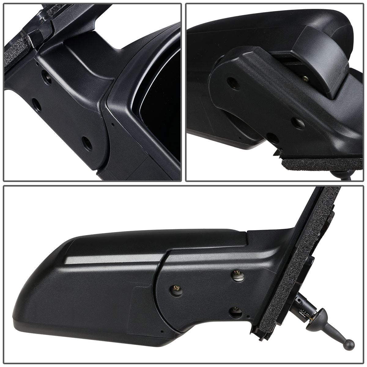 RETROVISOR MIRROR - OEM - 10-11 KIA SOUL - MANUAL - TEXTURED - BLACK - RIGHT