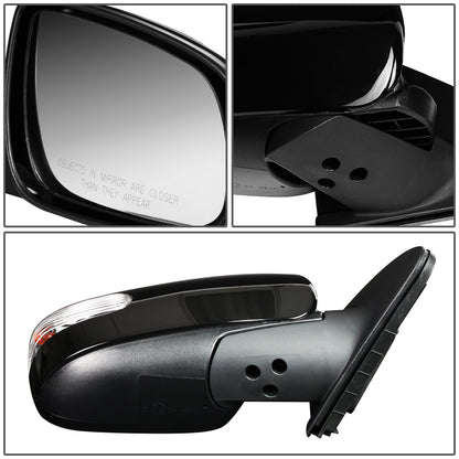 RETROVISOR MIRROR - OEM - 10-13 KIA FORTE - POWERED - HEATED - TEXTURED - BLACK - RIGHT