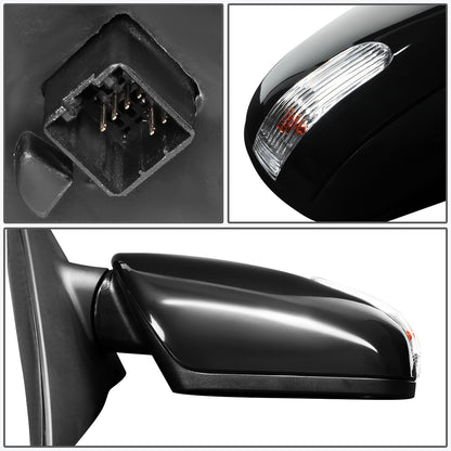 RETROVISOR MIRROR - OEM - 10-13 KIA FORTE - POWERED - HEATED - TEXTURED - BLACK - RIGHT