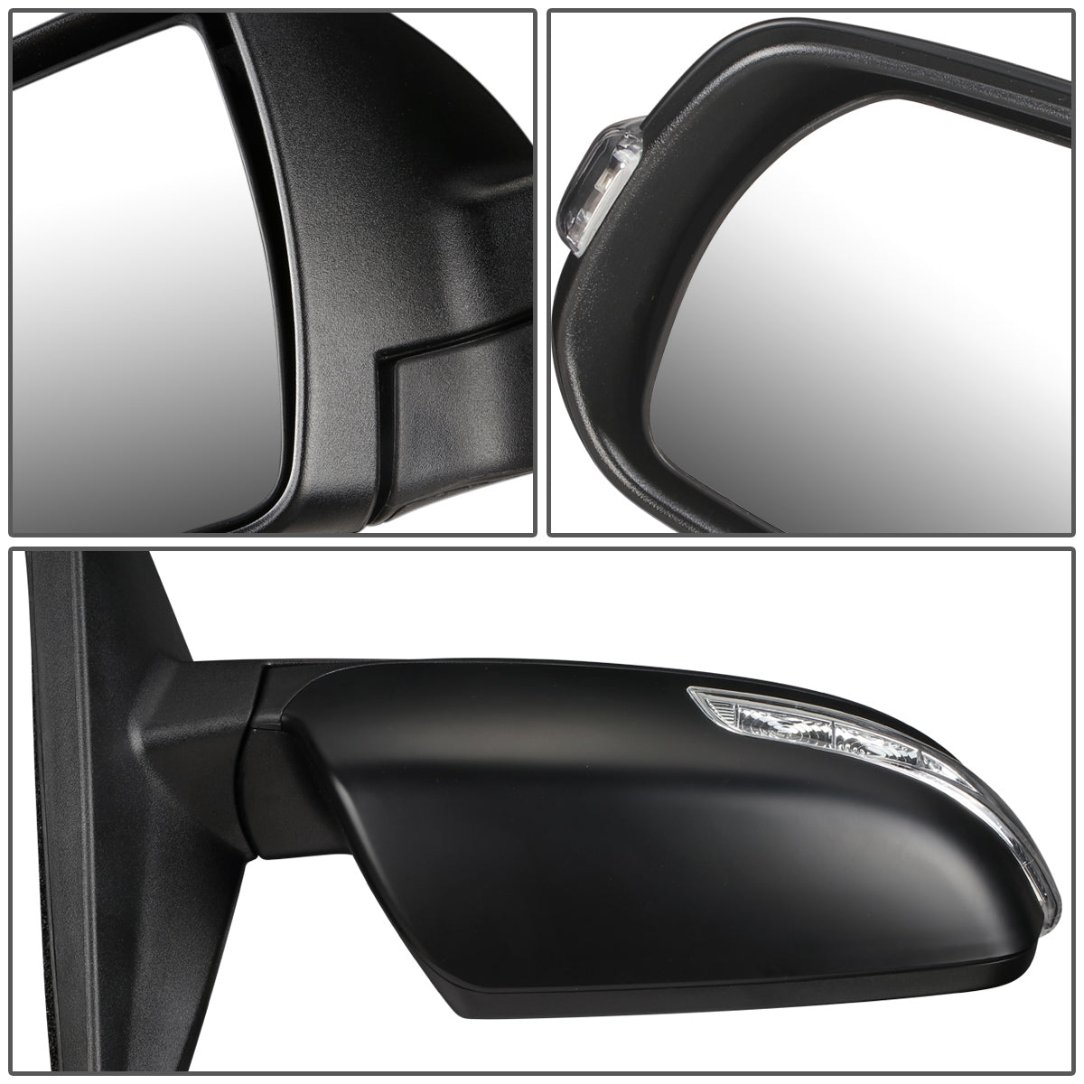 RETROVISOR MIRROR - OEM - 11-13 KIA SORENTO - POWERED - HEATED - W/ SIGNAL LIGHT - FOLDING - BLACK - RIGHT