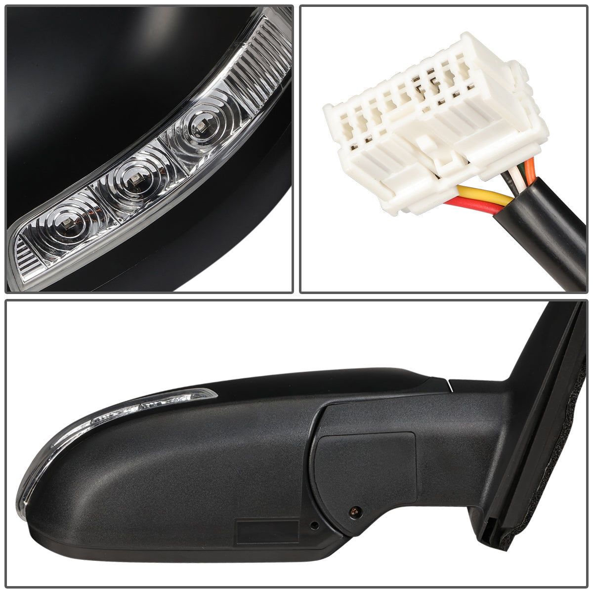 RETROVISOR MIRROR - OEM - 11-13 KIA SORENTO - POWERED - HEATED - W/ SIGNAL LIGHT - FOLDING - BLACK - RIGHT