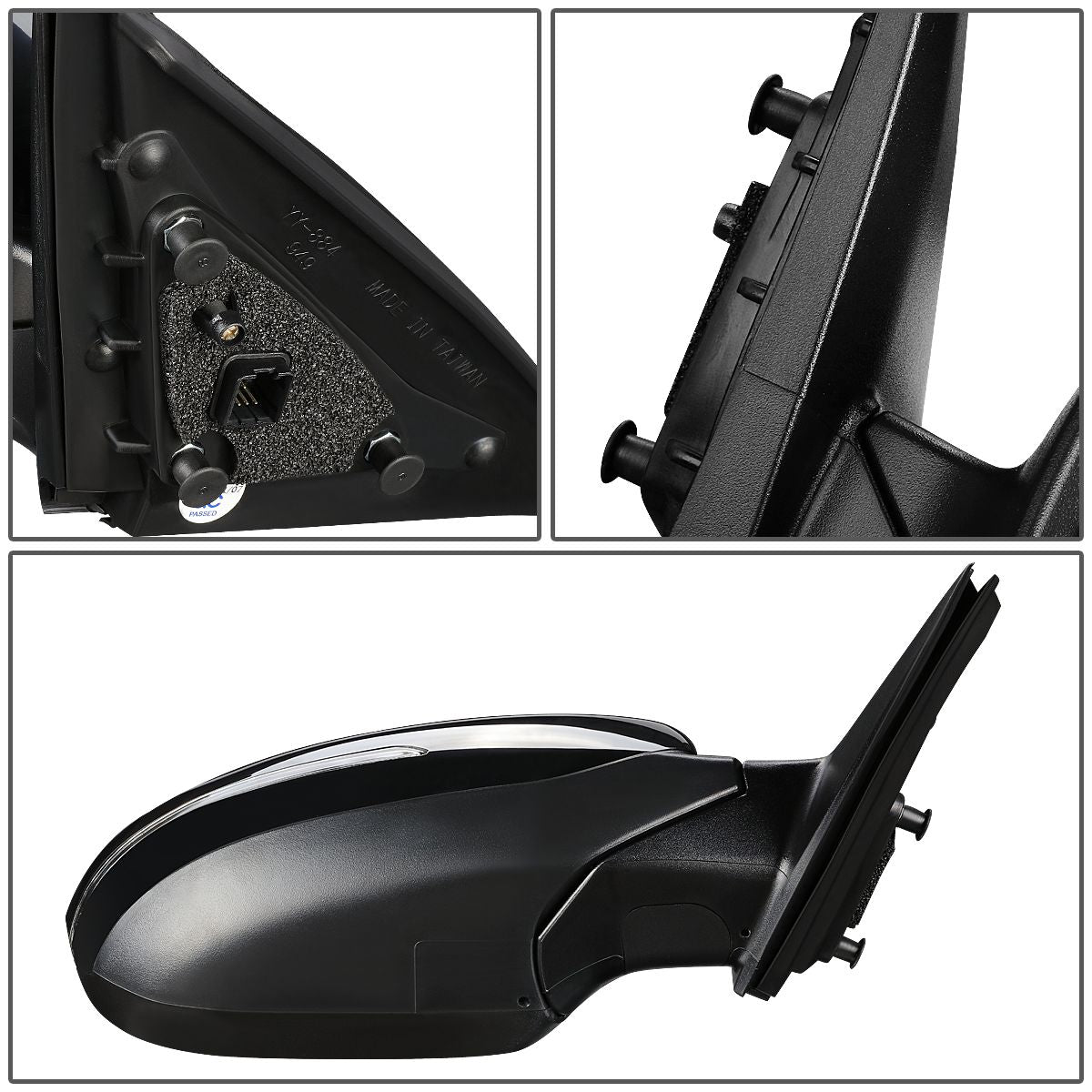 RETROVISOR MIRROR - OEM - 11-13 KIA OPTIMA - POWERED - TEXTURED - BLACK - RIGHT