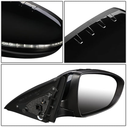 RETROVISOR MIRROR - OEM - 11-13 KIA OPTIMA - POWERED - TEXTURED - BLACK - RIGHT