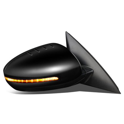 RETROVISOR MIRROR - OEM - 11-15 KIA OPTIMA - POWERED - HEATED - W/ SIGNAL LIGHT - FOLDING - BLACK MATERIAL - RIGHT