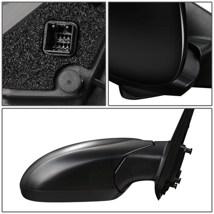 RETROVISOR MIRROR - OEM - 11-15 KIA OPTIMA - POWERED - HEATED - W/ SIGNAL LIGHT - FOLDING - BLACK MATERIAL - RIGHT