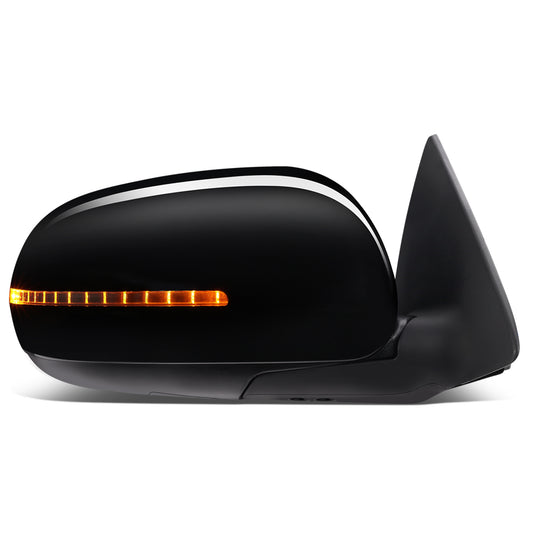 RETROVISOR MIRROR - OEM - 10-13 KIA FORTE, FORTE KOUP - POWERED - HEATED - W/ SIGNAL LIGHT - FOLDING - BLACK MATERIAL - RIGHT