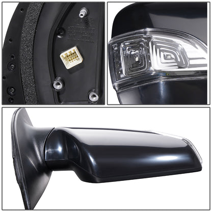 RETROVISOR MIRROR - OEM - 06-14 KIA SEDONA - POWERED - HEATED - W/ SIGNAL LIGHT - FOLDING - BLACK MATERIAL - RIGHT