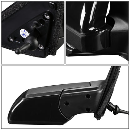 RETROVISOR MIRROR - OEM - 12-13 KIA SOUL - MANUAL - TEXTURED - BLACK - RIGHT