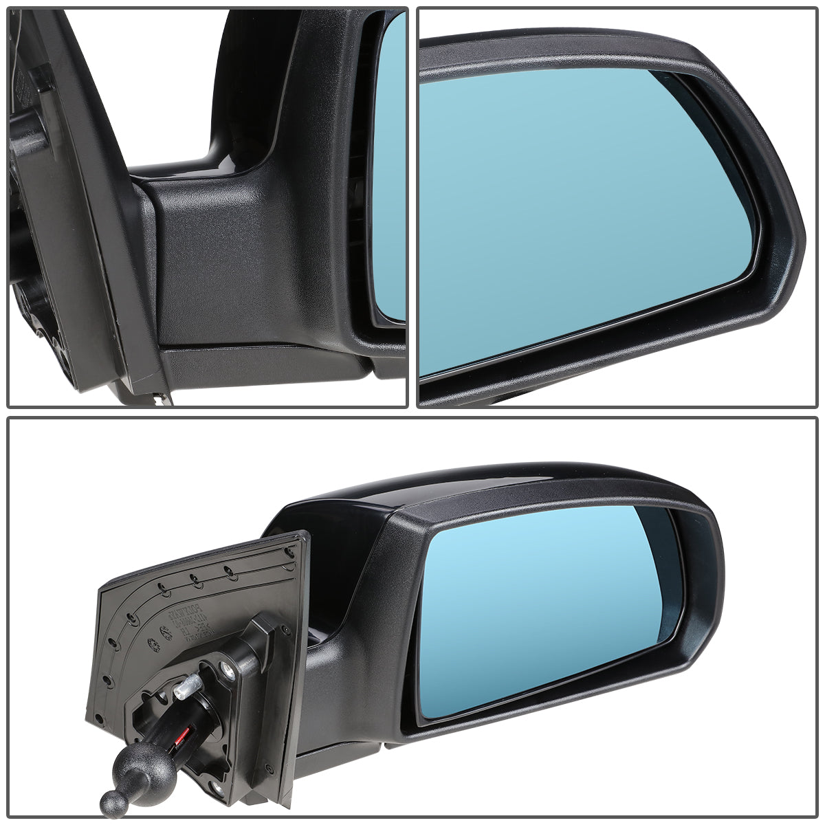 RETROVISOR MIRROR - OEM - 06-09 KIA RIO / 06-09 KIA RIO5 - MANUAL - PAINTABLE - BLACK - RIGHT