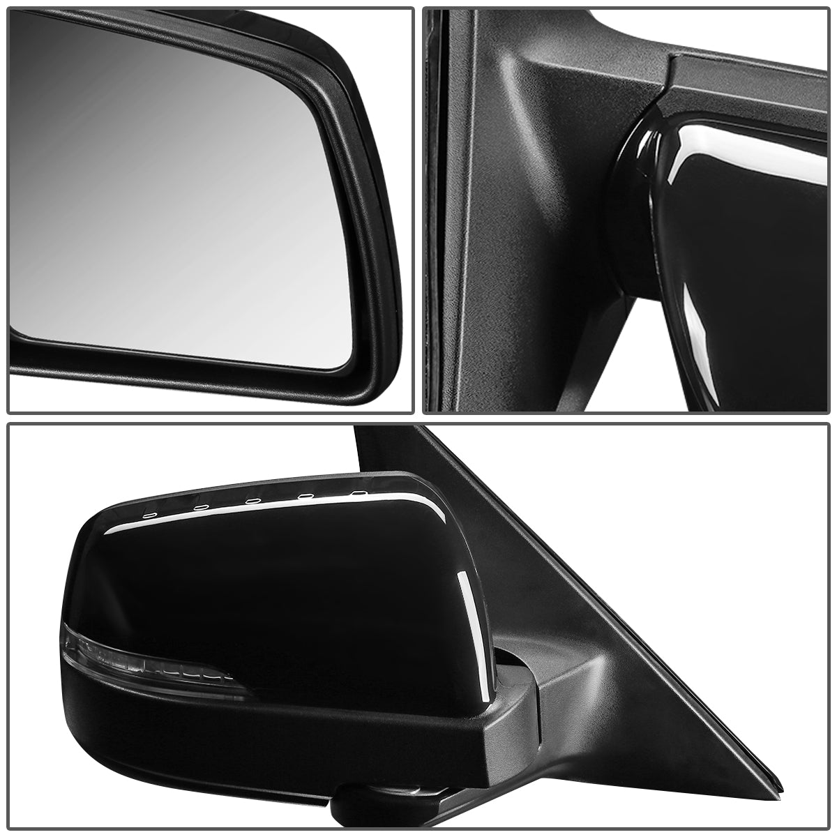 RETROVISOR MIRROR - OEM - 12-13 KIA SOUL - POWERED - HEATED - PAINTABLE - BLACK - RIGHT