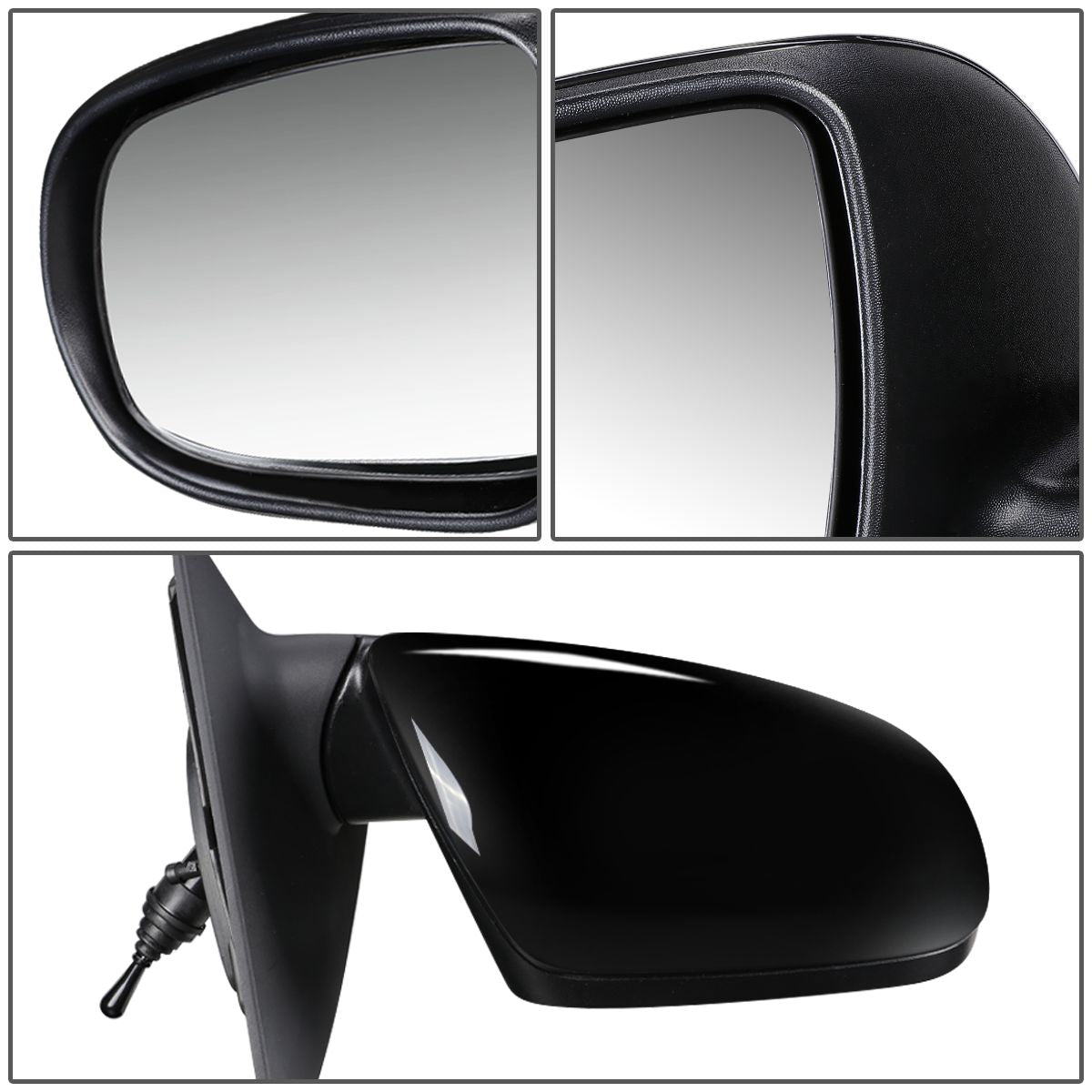 RETROVISOR MIRROR - OEM - 10-13 KIA FORTE KOUP - MANUAL - PAINTABLE - BLACK - RIGHT