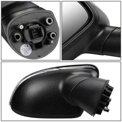 RETROVISOR MIRROR - OEM - 12-15 KIA RIO - POWERED - HEATED - W/ SIGNAL LIGHT - POWER FOLDING - BLACK MATERIAL - RIGHT