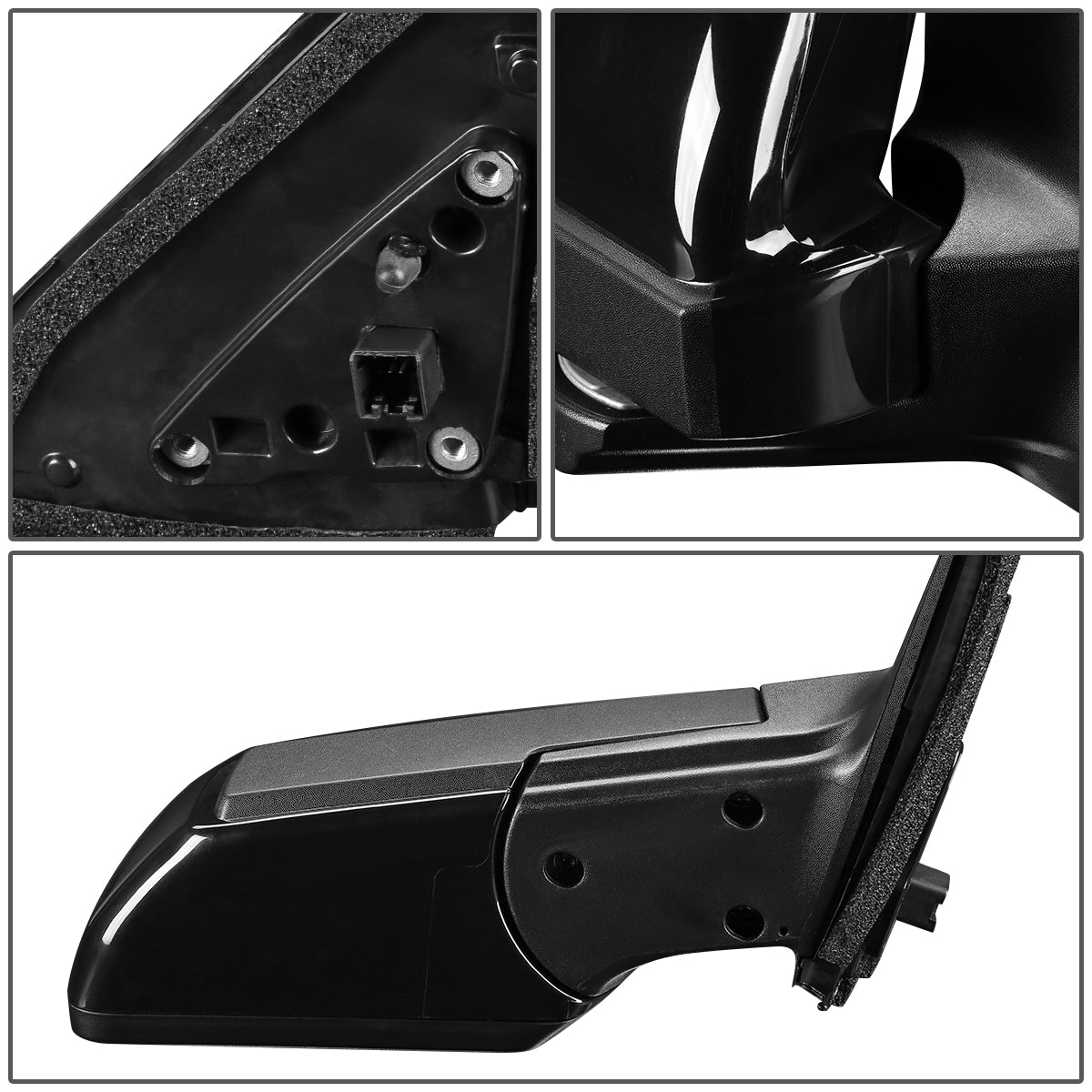 RETROVISOR MIRROR - OEM - 12-13 KIA SOUL - POWERED - PAINTABLE - BLACK - RIGHT