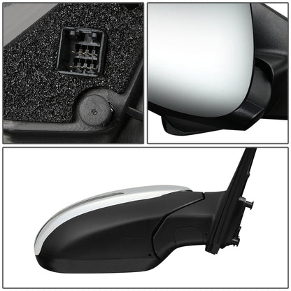 RETROVISOR MIRROR - OEM - 11-15 KIA OPTIMA - POWERED - HEATED - W/ SIGNAL LIGHT - POWER FOLDING - CHROME COVER - RIGHT