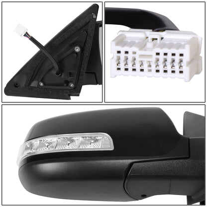 RETROVISOR MIRROR - OE STYLE - KIA SORENTO 11-13 - WITH POWER FOLD WITH HEATED GLASS WITH TURN SIGNAL - PASSENGER SIDE - PAINT TO MATCH - BLACK