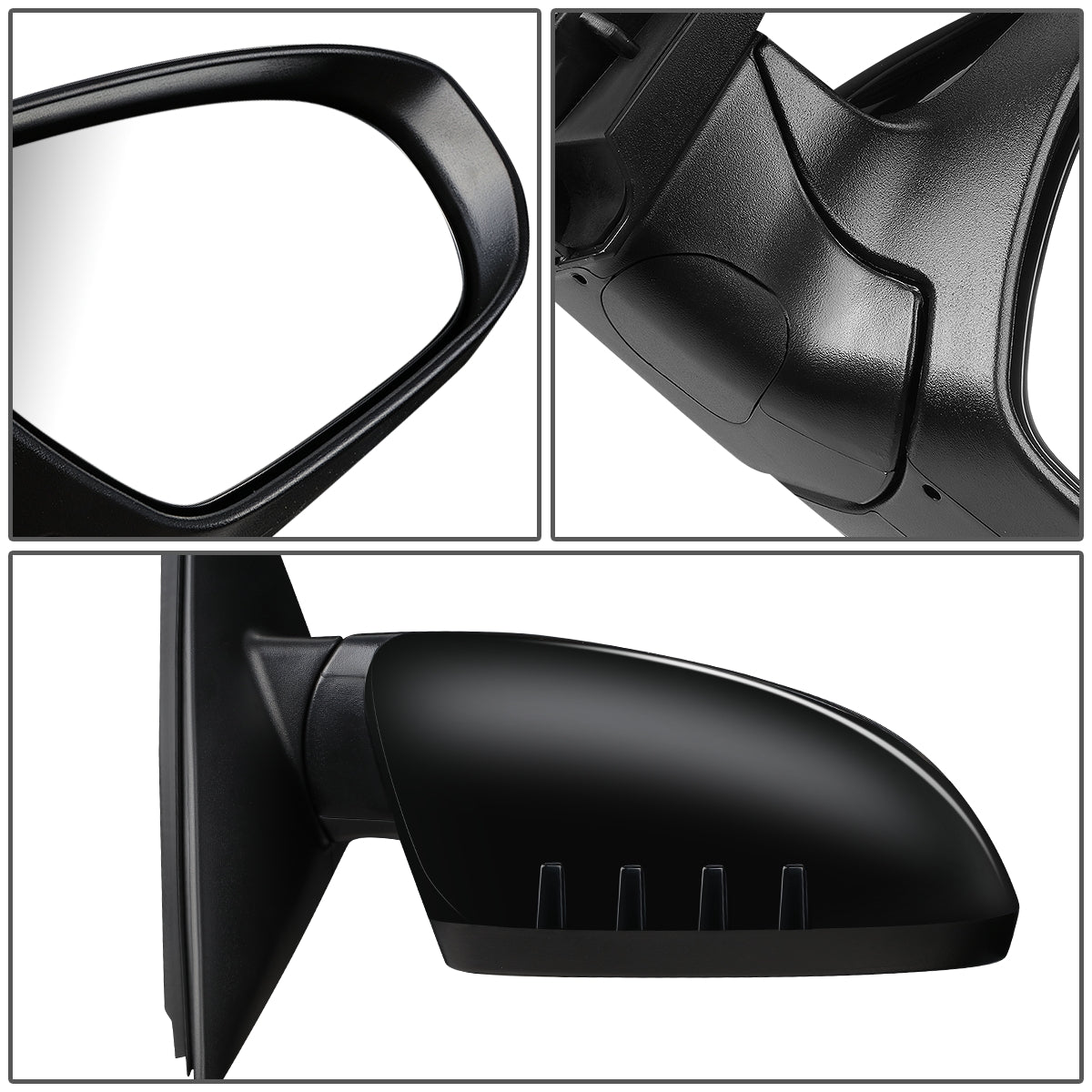 RETROVISOR MIRROR - OEM - 11-15 KIA OPTIMA - POWERED - HEATED - W/ SIGNAL LIGHT - POWER FOLDING - BLACK MATERIAL - RIGHT