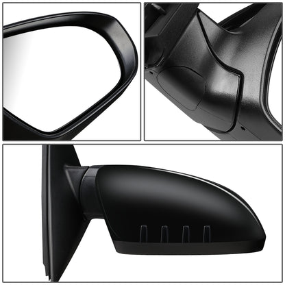 RETROVISOR MIRROR - OEM - 11-15 KIA OPTIMA - POWERED - HEATED - W/ SIGNAL LIGHT - POWER FOLDING - BLACK MATERIAL - RIGHT