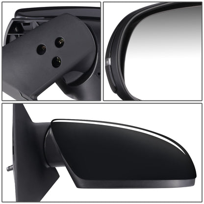 RETROVISOR MIRROR - OEM - 10-13 KIA FORTE, FORTE KOUP - POWERED - HEATED - W/ SIGNAL LIGHT - POWER FOLDING - BLACK MATERIAL - RIGHT