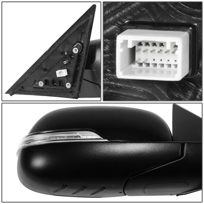 RETROVISOR MIRROR - OE STYLE - KIA SOUL 14-19 - WITH POWER FOLD WITH HEATED GLASS WITH TURN SIGNAL - PASSENGER SIDE - PAINT TO MATCH - BLACK