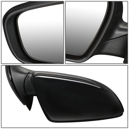 RETROVISOR MIRROR - OEM - 14-16 KIA FORTE, FORTE KOUP - POWERED - HEATED - FOLDING - BLACK MATERIAL - RIGHT