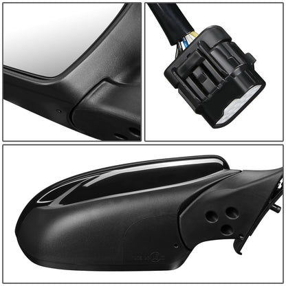 RETROVISOR MIRROR - OEM - 14-16 KIA FORTE, FORTE KOUP - POWERED - HEATED - FOLDING - BLACK MATERIAL - RIGHT