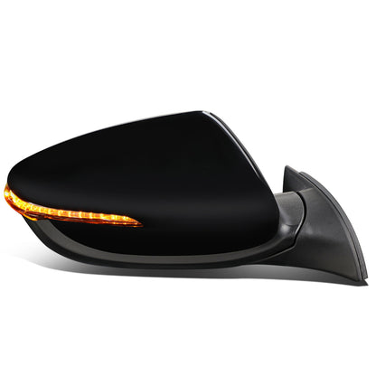 RETROVISOR MIRROR - OEM - 14-16 KIA FORTE, FORTE KOUP - POWERED - HEATED - W/ SIGNAL LIGHT - POWER FOLDING - BLACK MATERIAL - RIGHT